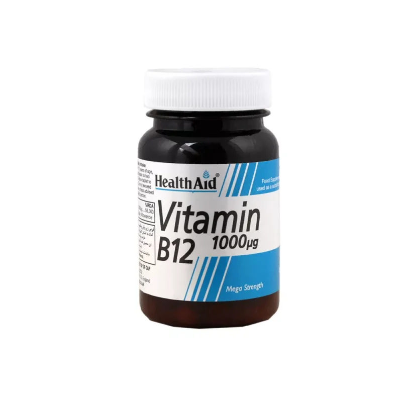 فواید قرص ویتامین B12 ۱۰۰۰ میکروگرم هلث اید ۵۰ عدد