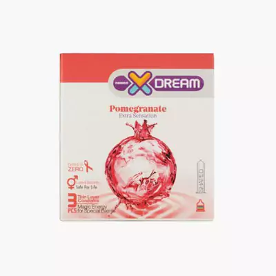 قیمت و خرید کاندوم تنگ کننده ایکس دریم XDream مدل Pomegranate بسته 3 عددی
